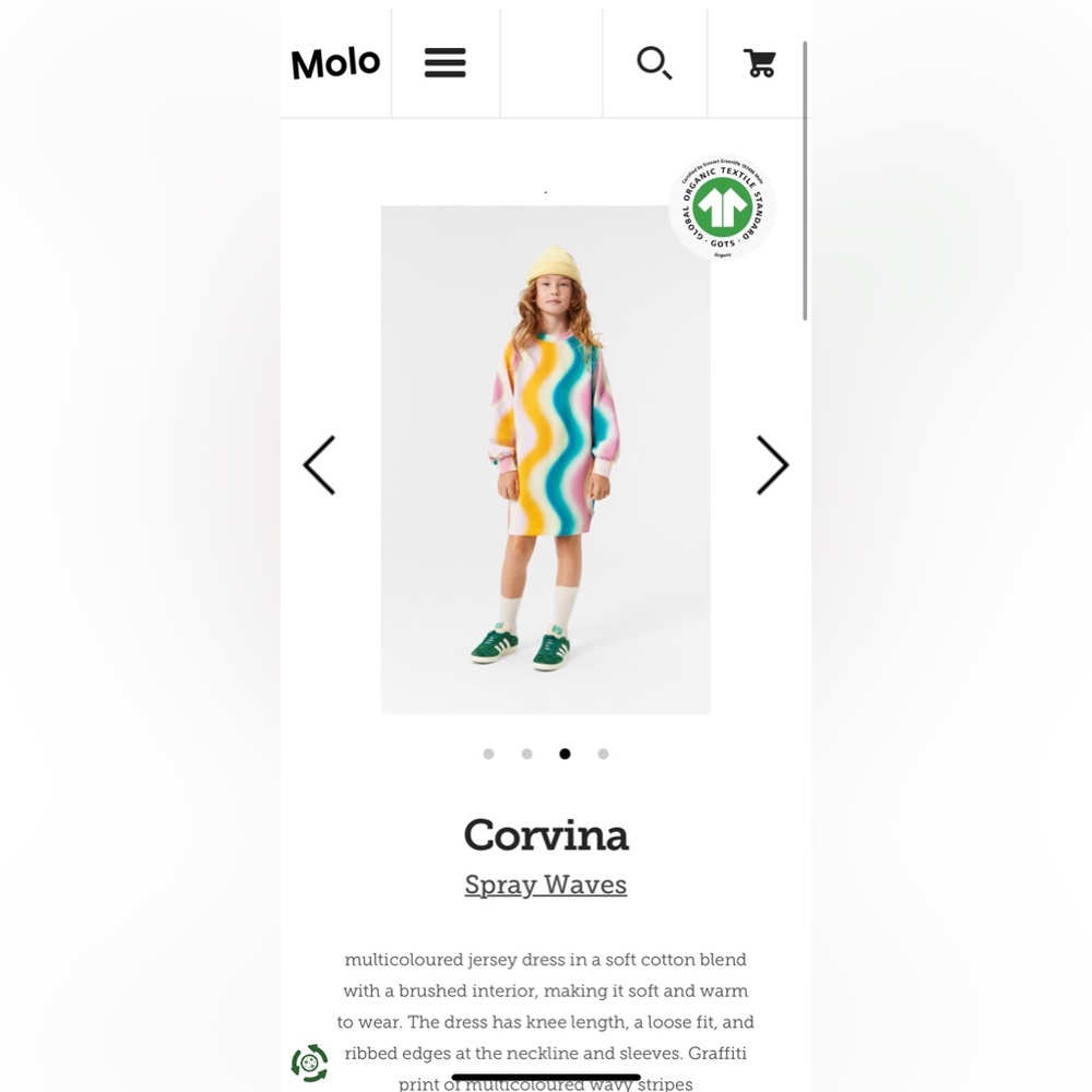 MOLO corvina spray waves sweatshirt dress